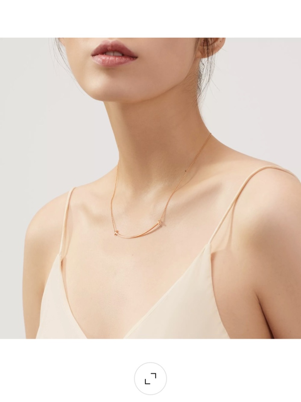 Tiffany & Co. Rose Gold Smile Pendant Necklace